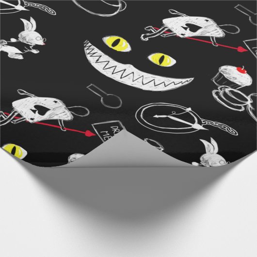 Alice im Wunderland-Muster Geschenkpapier (Ecke)