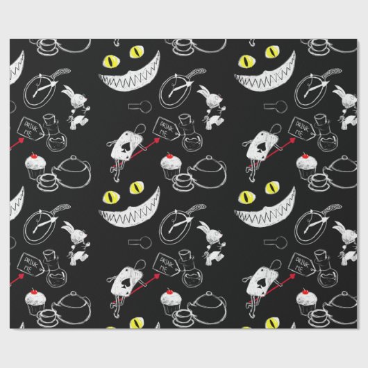 Alice im Wunderland-Muster Geschenkpapier (Flach)