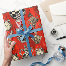 Alice im Wunderland Muster Geschenkpapier