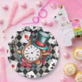 Alice im Wunderland-Muster Pappteller (Party)