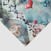 Alice im Wunderland Muster Seidenpapier (Detail)