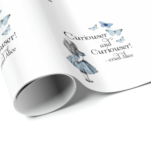 Alice im Wunderland-neugierigere Geschenkpapier (Rolleneckpunkt)