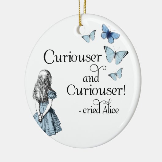 Alice im Wunderland-neugierigere Keramik Ornament (Links)