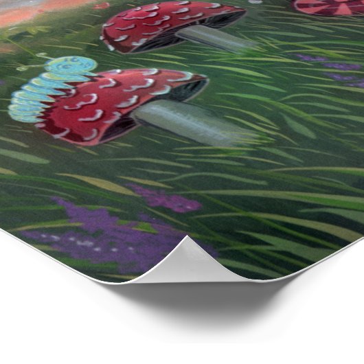Alice im Wunderland Niedlich Fantasy Art Poster (Ecke)
