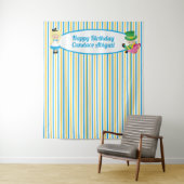 Alice im Wunderland Niedlich Kindergeburtstag Foto Wandteppich (Beispiel)