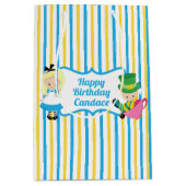 Alice im Wunderland Niedlich Personalisiert Kind G Mittlere Geschenktüte (Vorderseite)