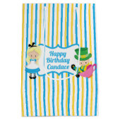 Alice im Wunderland Niedlich Personalisiert Kind G Mittlere Geschenktüte (Rückseite)