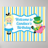 Alice im Wunderland Niedlich Welcome Kindergeburts Poster (Vorne)