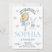 Alice im Wunderland niedliche Geburtstag Einladung (Vorderseite)