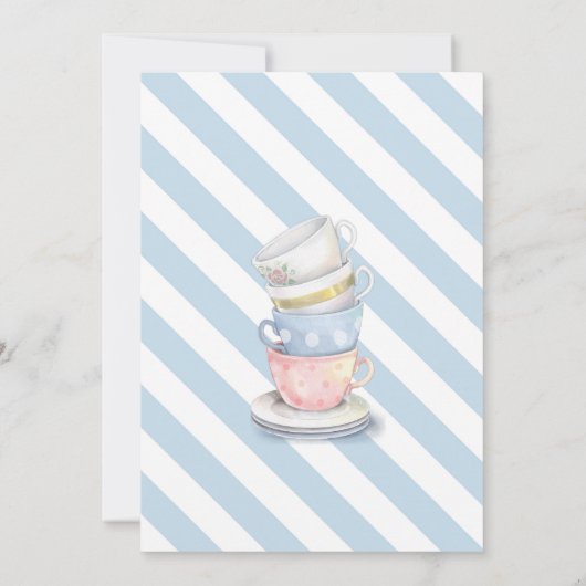 Alice im Wunderland niedliche Geburtstag Einladung (Rückseite)