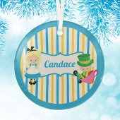 Alice im Wunderland Niedliche Kids Weihnachten Ornament Aus Glas