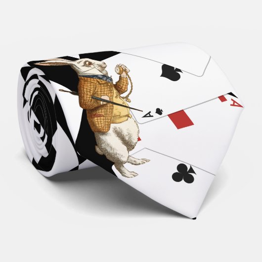 Alice im Wunderland Niedliches Diamantmuster Krawatte (Gerollt)