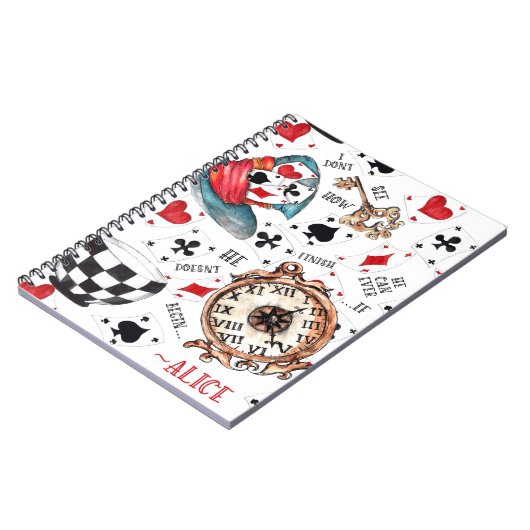 Alice im Wunderland Notizblock (Linke Seite)