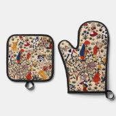 Alice im Wunderland Ofenhandschuh & Topflappen-Set (Vorderseite)