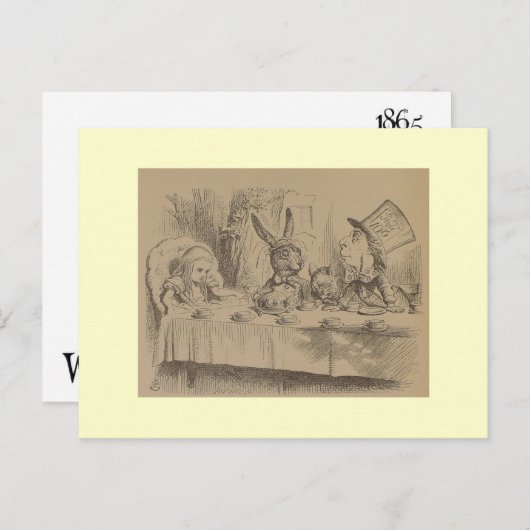 Alice im Wunderland: Original Mad Tea Party Postkarte (Vorne/Hinten)
