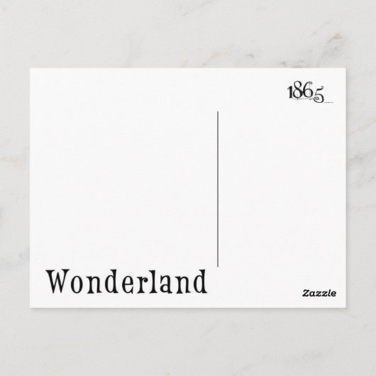 Alice im Wunderland: Original Mad Tea Party Postkarte (Rückseite)