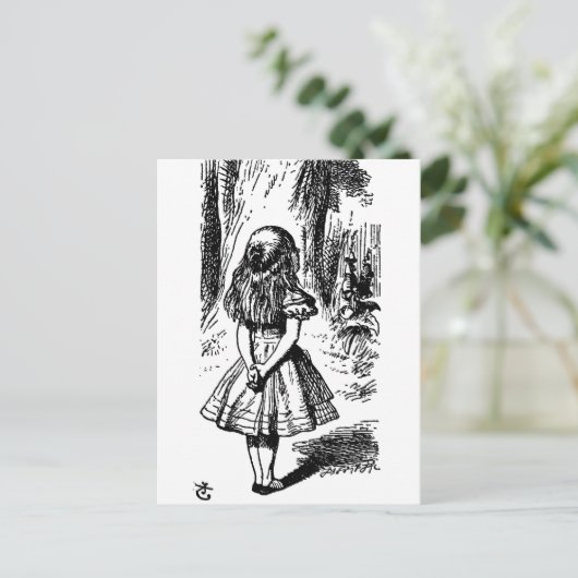 Alice im Wunderland - Originalbild Postkarte (Stehend Vorderseite)