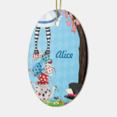 Alice im Wunderland-Oval-Verzierung Keramikornament (Links)
