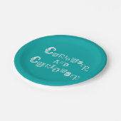 Alice im Wunderland Papierplatte neugierig Pappteller (Schrägansicht)