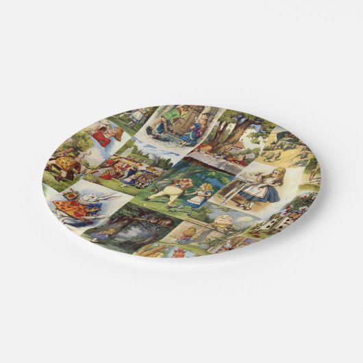 Alice im Wunderland-Papierplatte Pappteller (Schrägansicht)