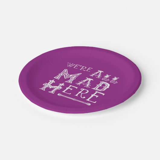 Alice im Wunderland Papierplatte waren alle Mad hi Pappteller (Schrägansicht)