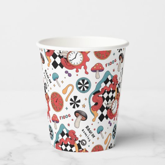 Alice im Wunderland Pappbecher (Rückseite)