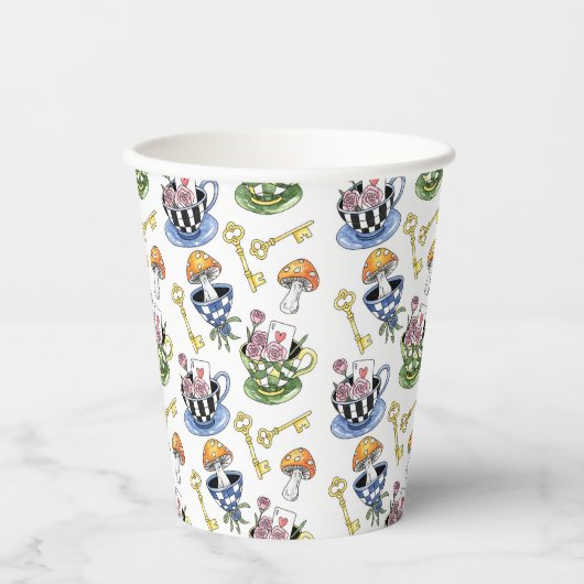 Alice im Wunderland Pappbecher (Vorderseite)