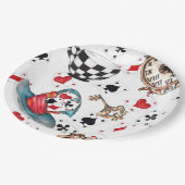 Alice im Wunderland Pappteller (Schrägansicht)