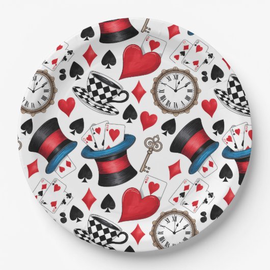 Alice im Wunderland Pappteller (Vorderseite)