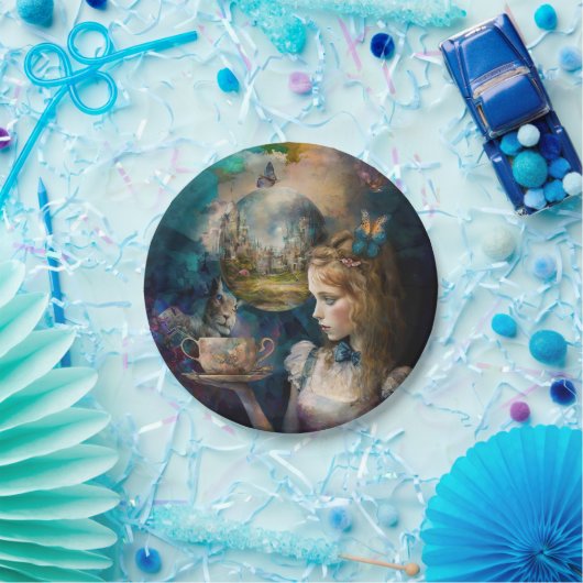 Alice im Wunderland Pappteller (Party)
