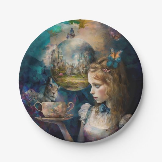 Alice im Wunderland Pappteller (Vorderseite)