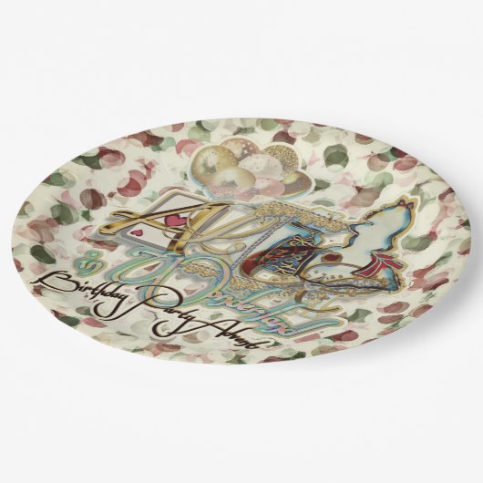 Alice im Wunderland Pappteller (Schrägansicht)