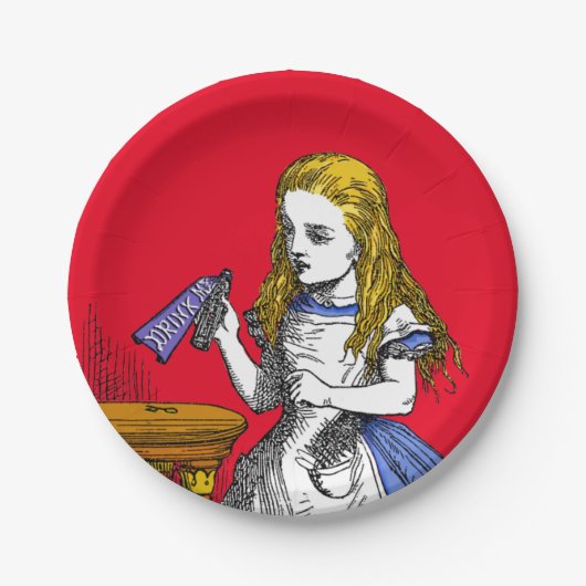 Alice im Wunderland Pappteller (Vorderseite)