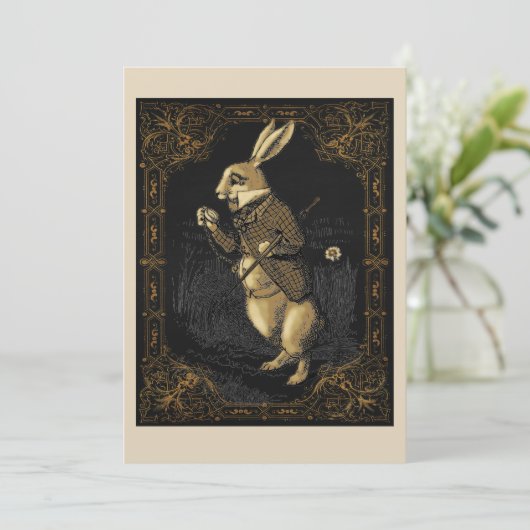 Alice im Wunderland Party Einladung Card (Stehend Vorderseite)