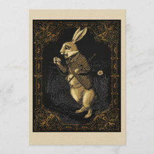 Alice im Wunderland Party Einladung Card