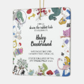 Alice im Wunderland Party Einladung Ornament (Links)