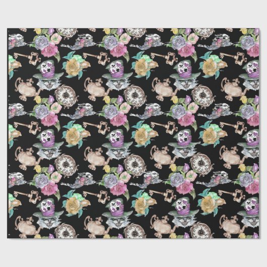 Alice im Wunderland Party Geschenkpapier (Flach)