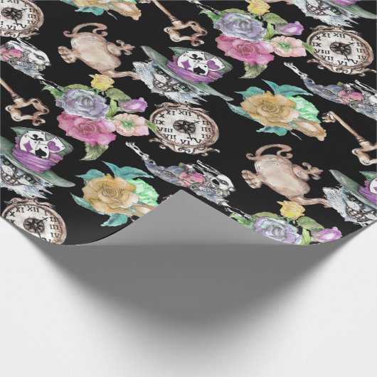 Alice im Wunderland Party Geschenkpapier (Ecke)