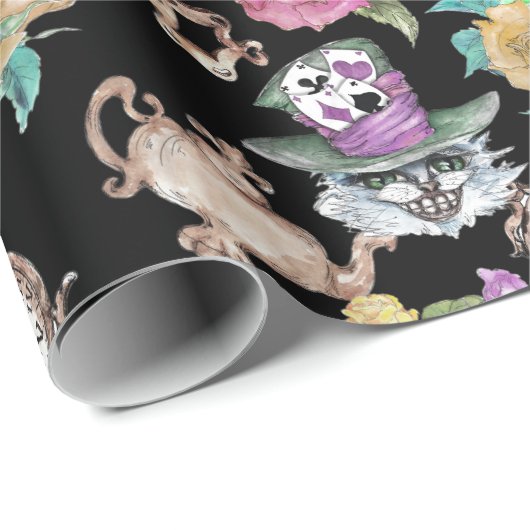 Alice im Wunderland Party Geschenkpapier (Rolleneckpunkt)