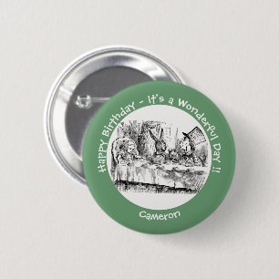 Alice im Wunderland Party - Mad Hatters Tea Party Button