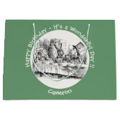 Alice im Wunderland Party - Mad Hatters Tea Party Große Geschenktüte (Vorderseite)