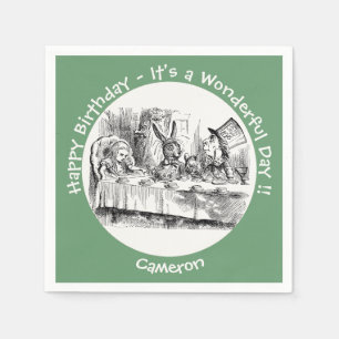 Alice im Wunderland Party - Mad Hatters Tea Party Serviette