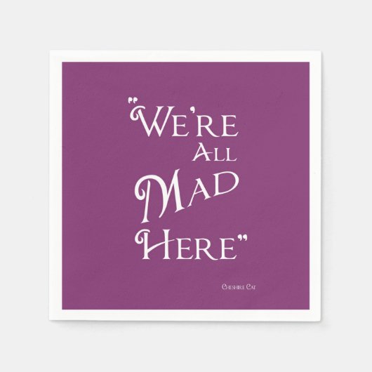 Alice im Wunderland Party Napkins - Mad Serviette (Vorderseite)