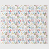 Alice im Wunderland Pastell Wrapping Paper Geschenkpapier (Flach)