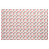 Alice im Wunderland-Patchwork-graues korallenrotes Stoff (Yard (91,4 cm))