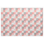 Alice im Wunderland-Patchwork-graues korallenrotes Stoff (Fat Quarter (45,7 x 55,9 cm))