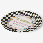 Alice im Wunderland Personalisierte Papierplatte Pappteller (Schrägansicht)