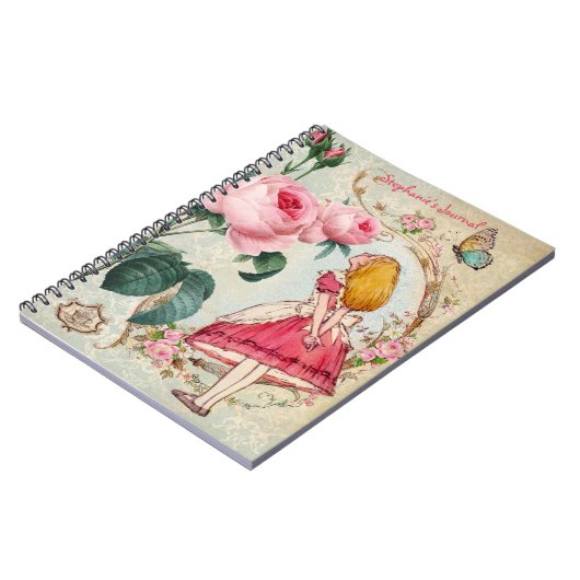 Alice im Wunderland-personalisierte Zeitschrift Notizblock (Linke Seite)