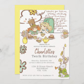 Alice im Wunderland Personalisiertes Party Einladung (Vorne/Hinten)