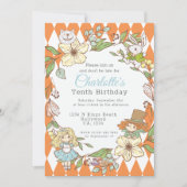 Alice im Wunderland Personalisiertes Party Einladung (Vorderseite)